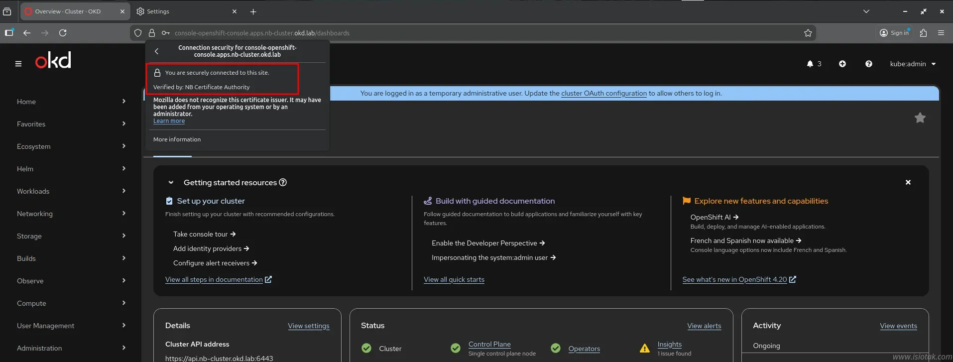 Secure connectin showing after signed ssl