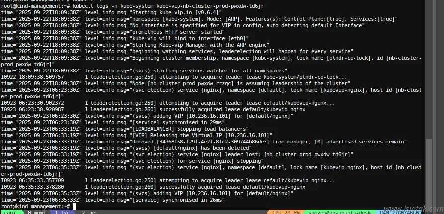 kubernetes logs
