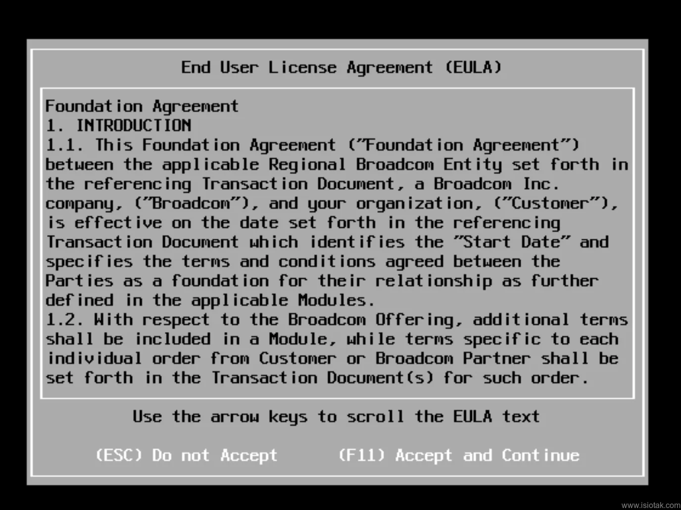 you must agree with eula esxi if you want use esxi