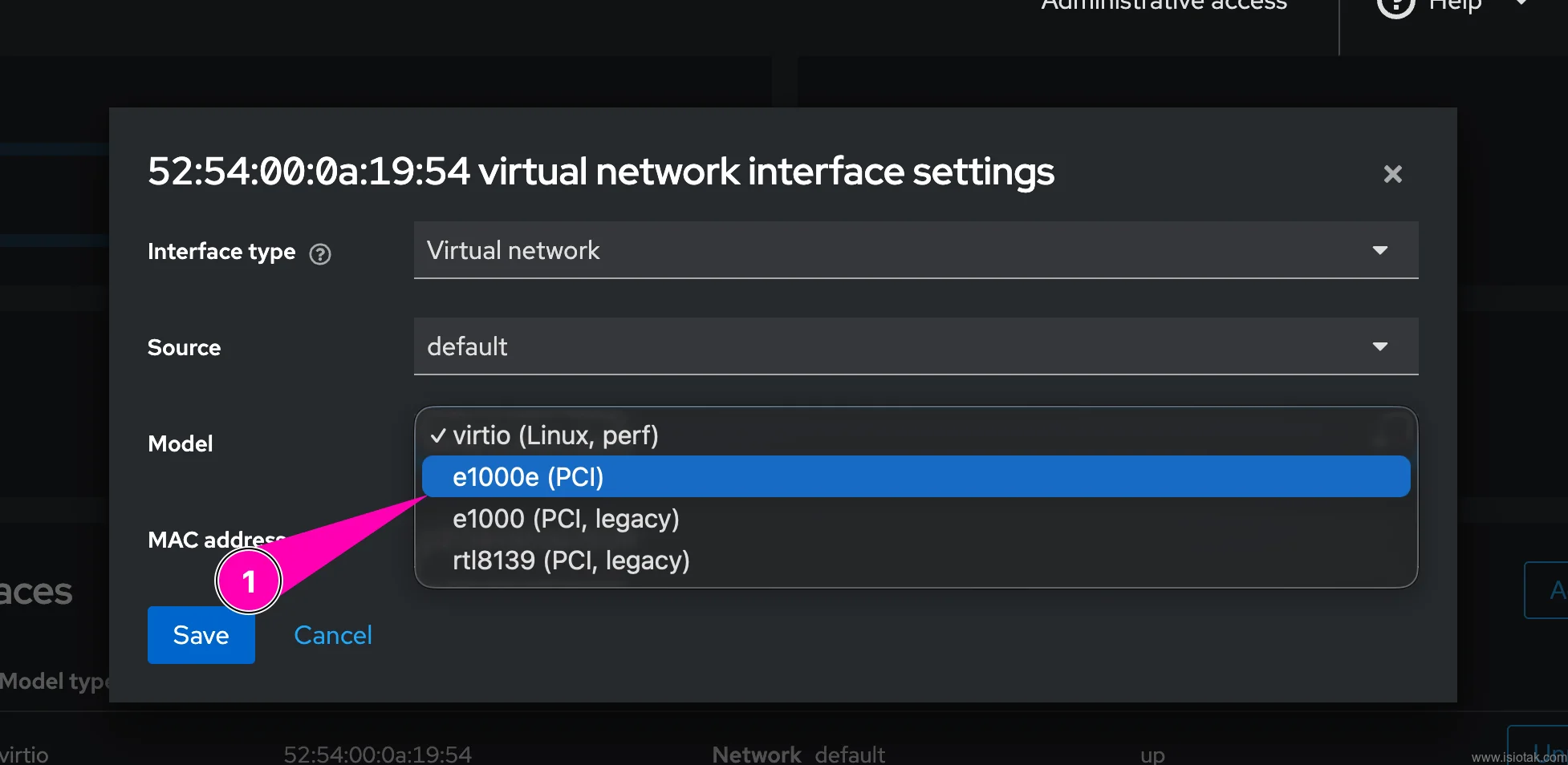 esxi must using e1000e for running over kvm