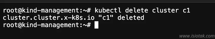 delete cluster c1