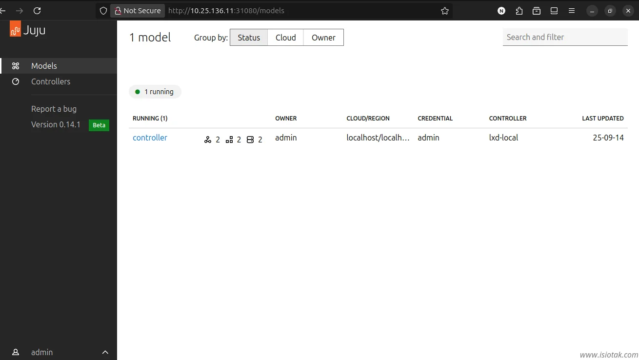 juju dashboard