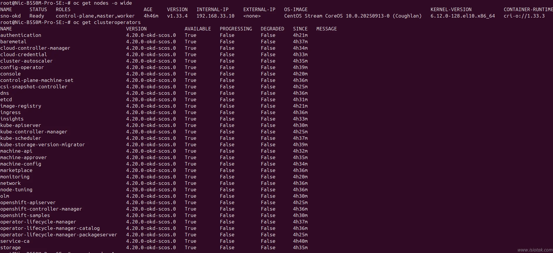 okd node was ready
