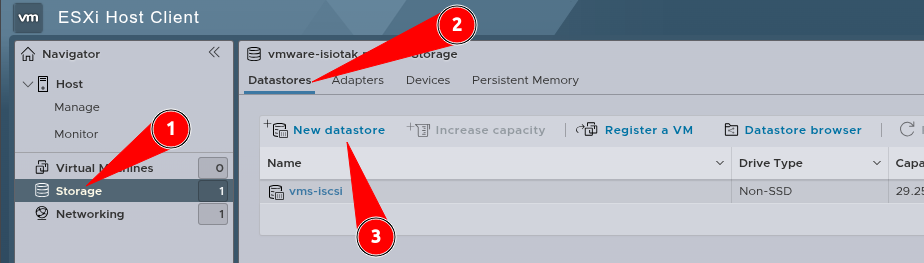menambah datastore baru