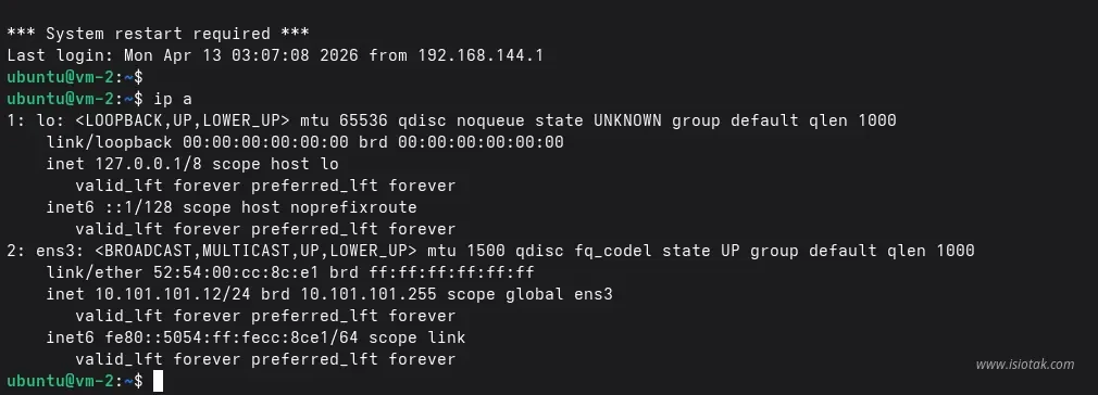 ssh testing from host-1 to vm-2