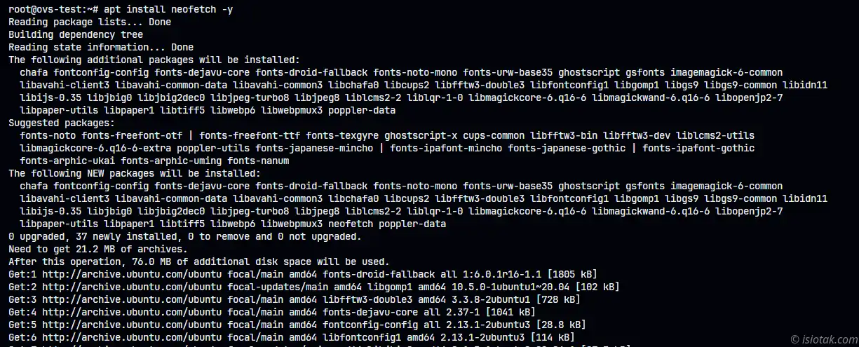 test installing neofetch