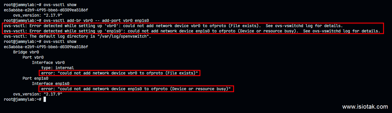 could not add network device